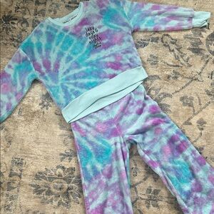 Justice Tie-Dye Pajama Set - Blue and Purple